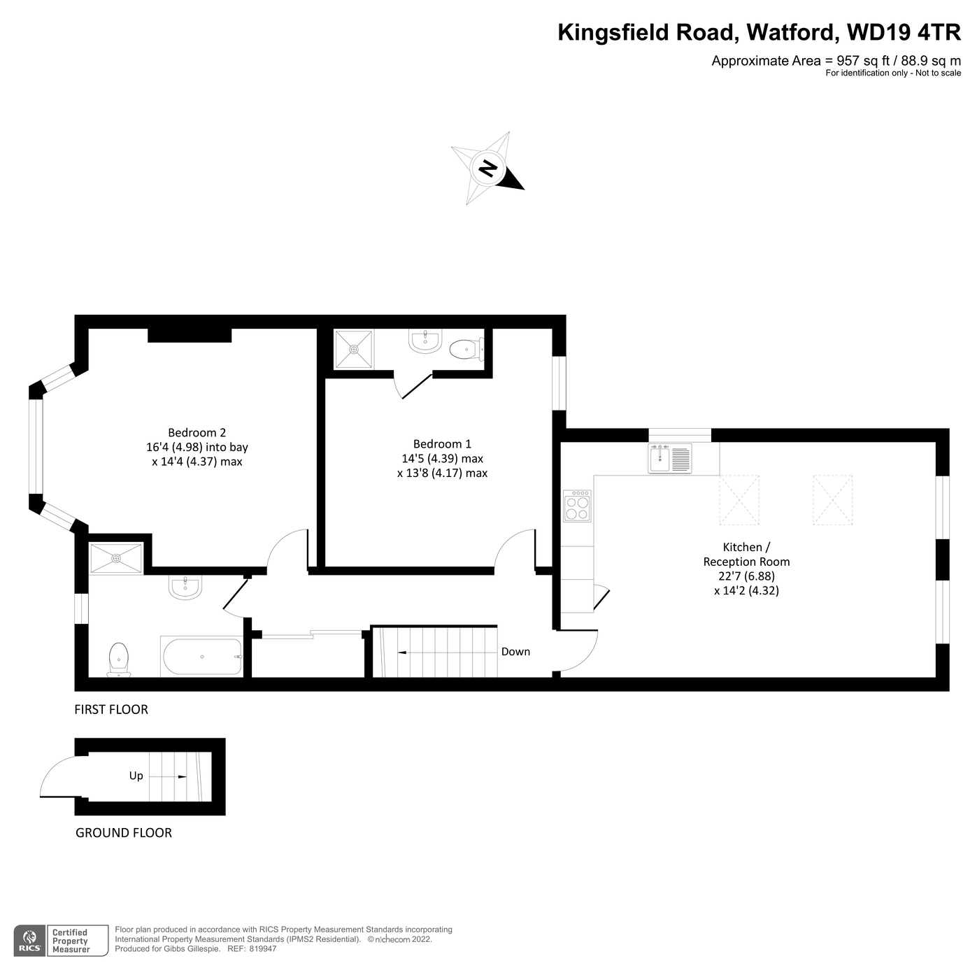 Kingsfield Road, Oxhey Village WD19, 2 bedroom for sale