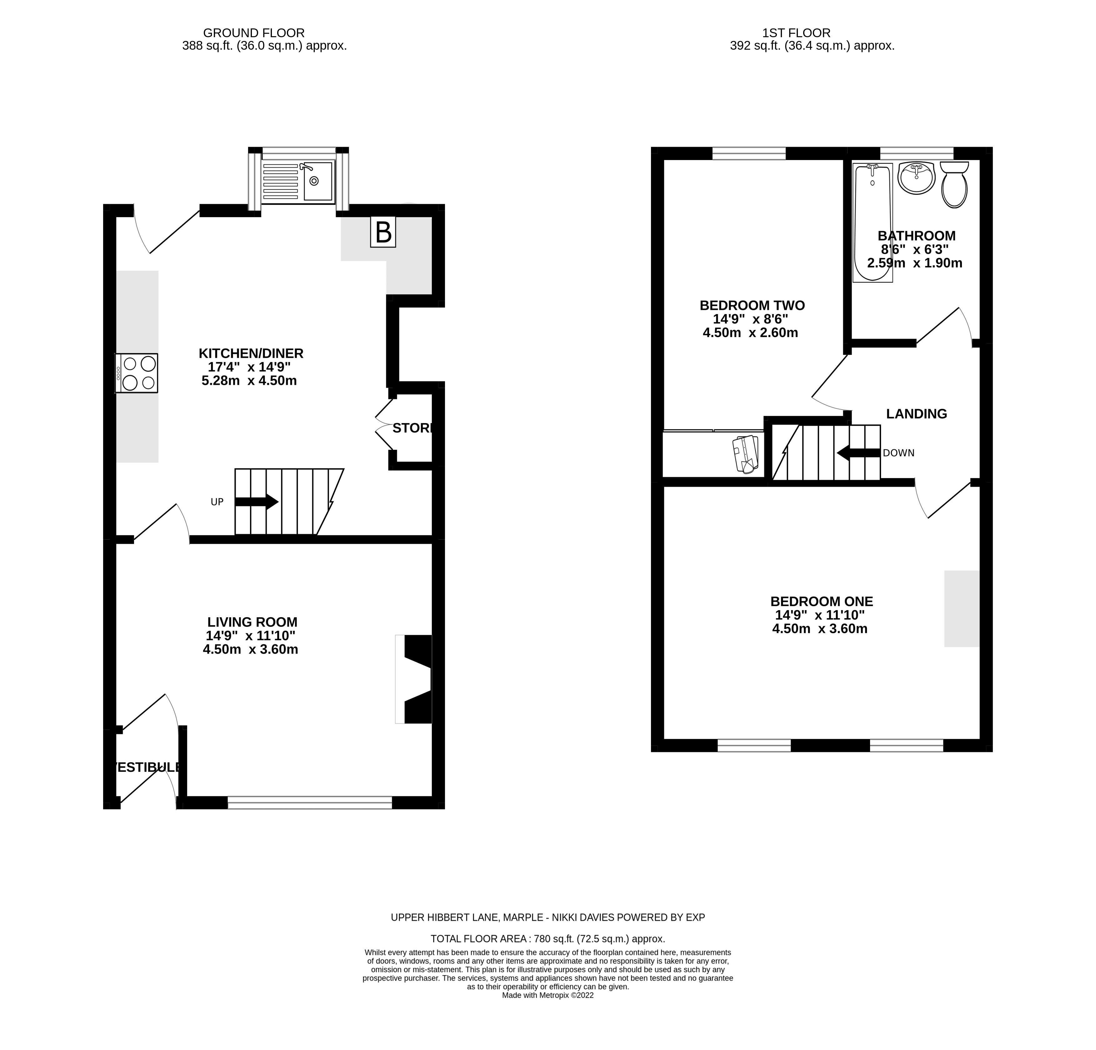 Upper Hibbert Lane, Marple, Stockport SK6, 2 bedroom terraced house for