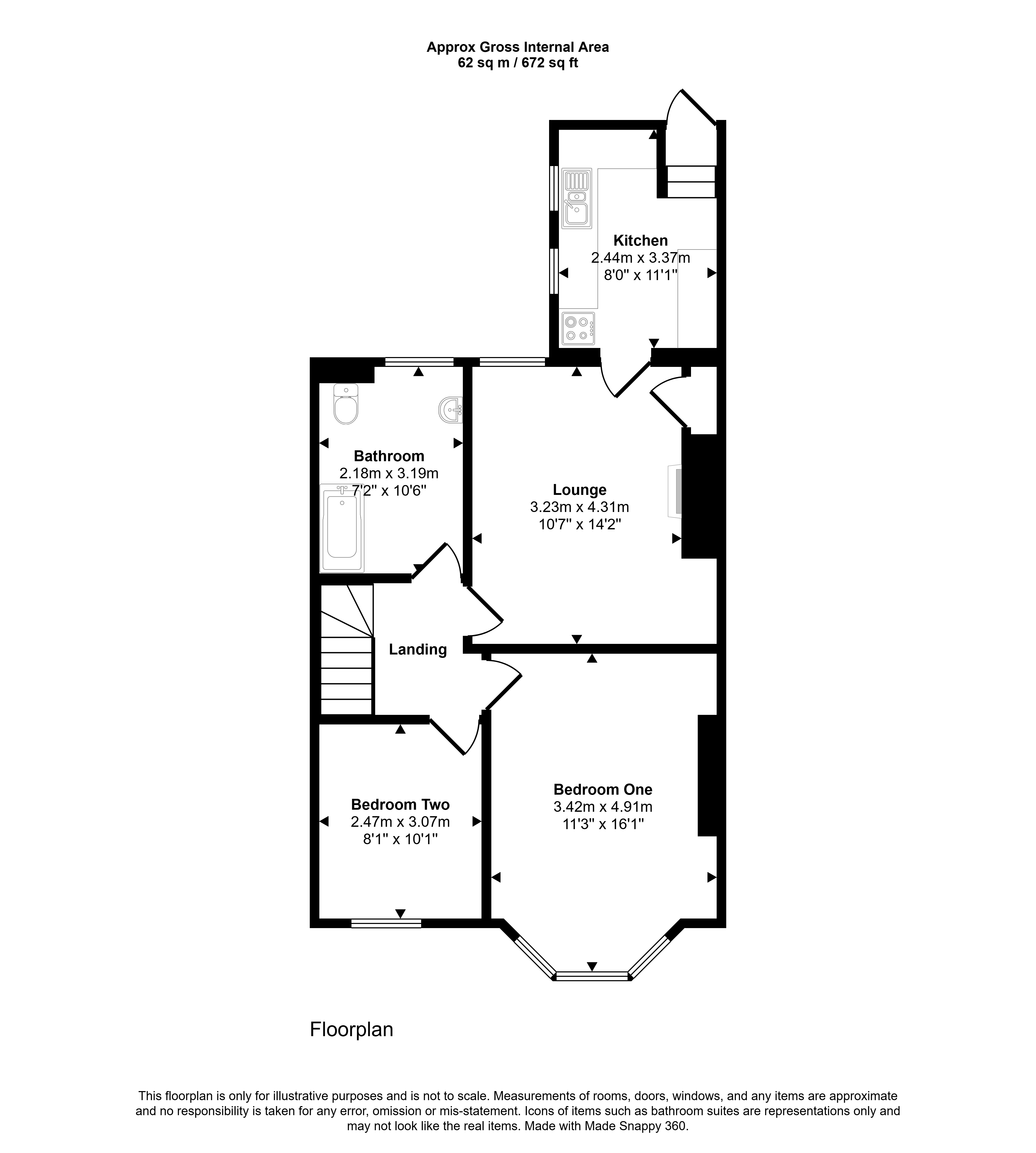 311, Simonside Terrace, Newcastle upon Tyne floorplan