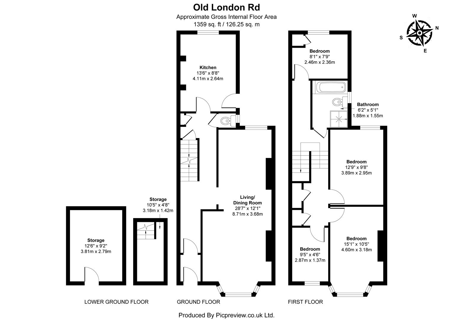 432, Old London Road, Hastings floorplan