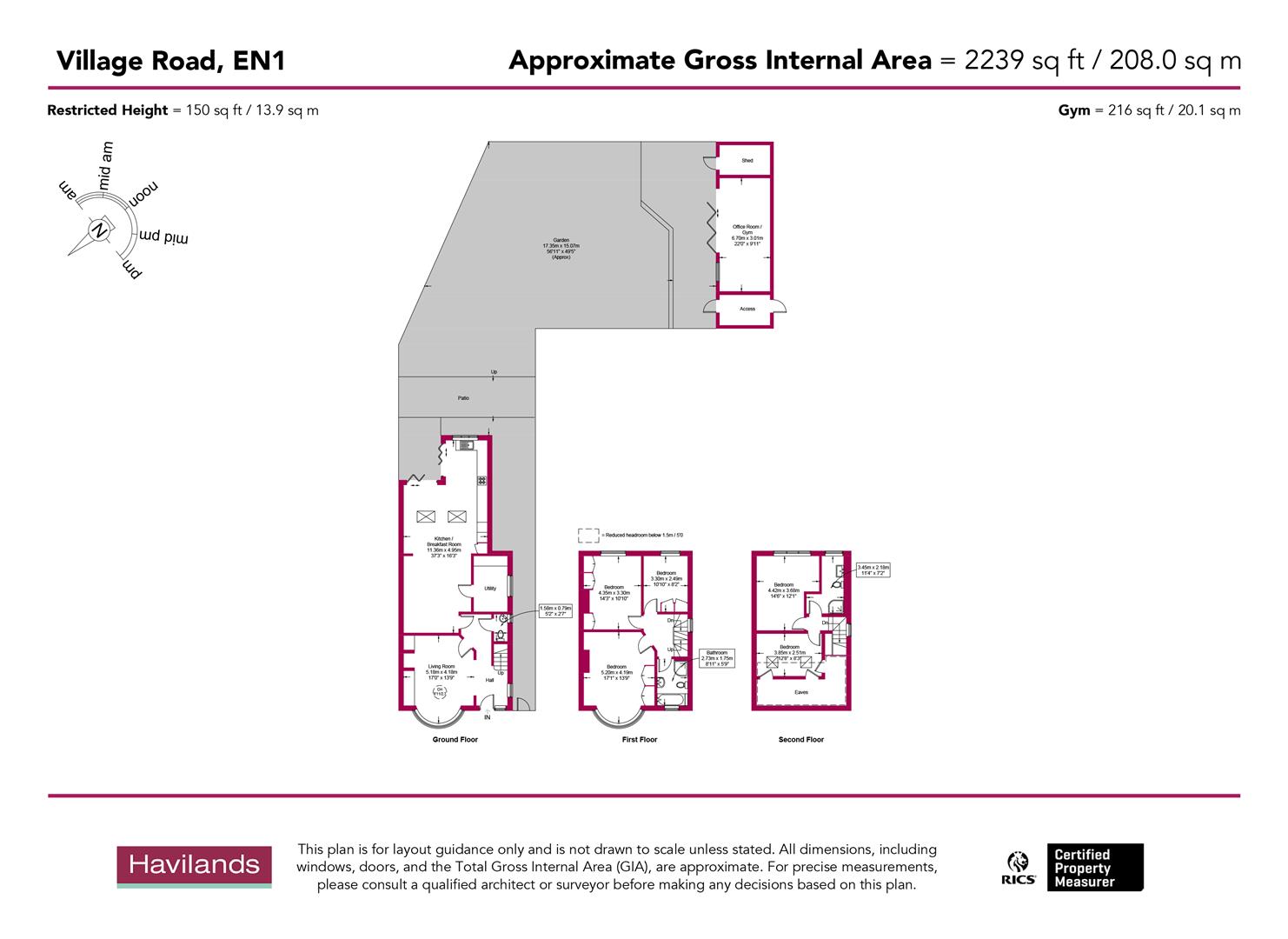 68, Village Road, Enfield floorplan