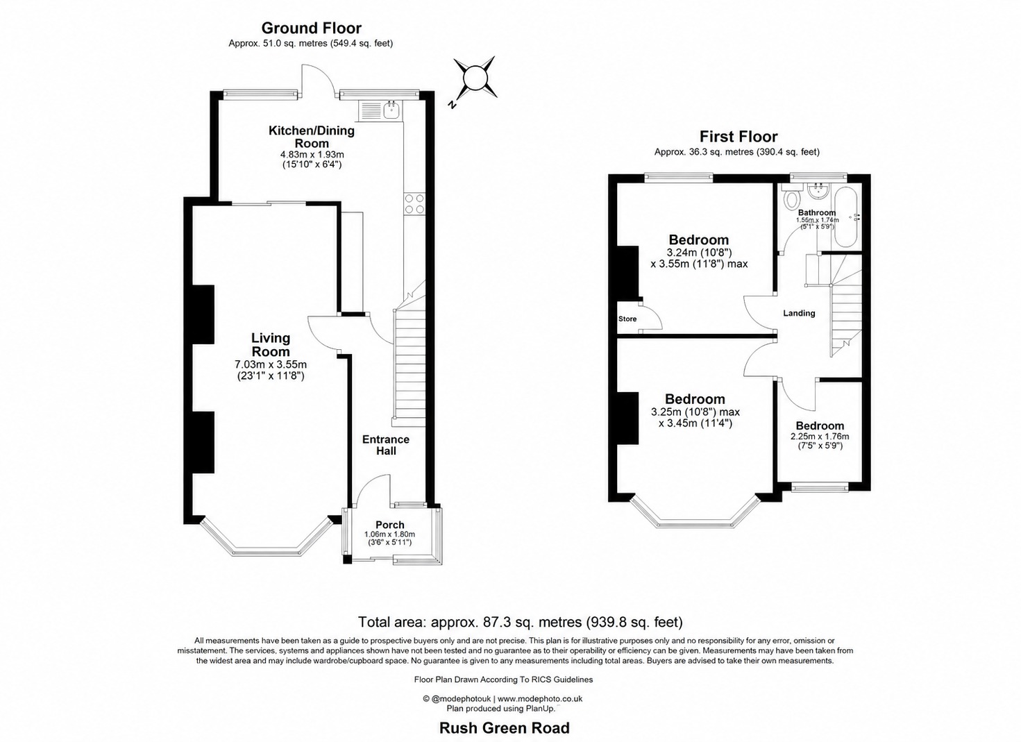 361 Rush Green Road, Romford, Greater London floorplan