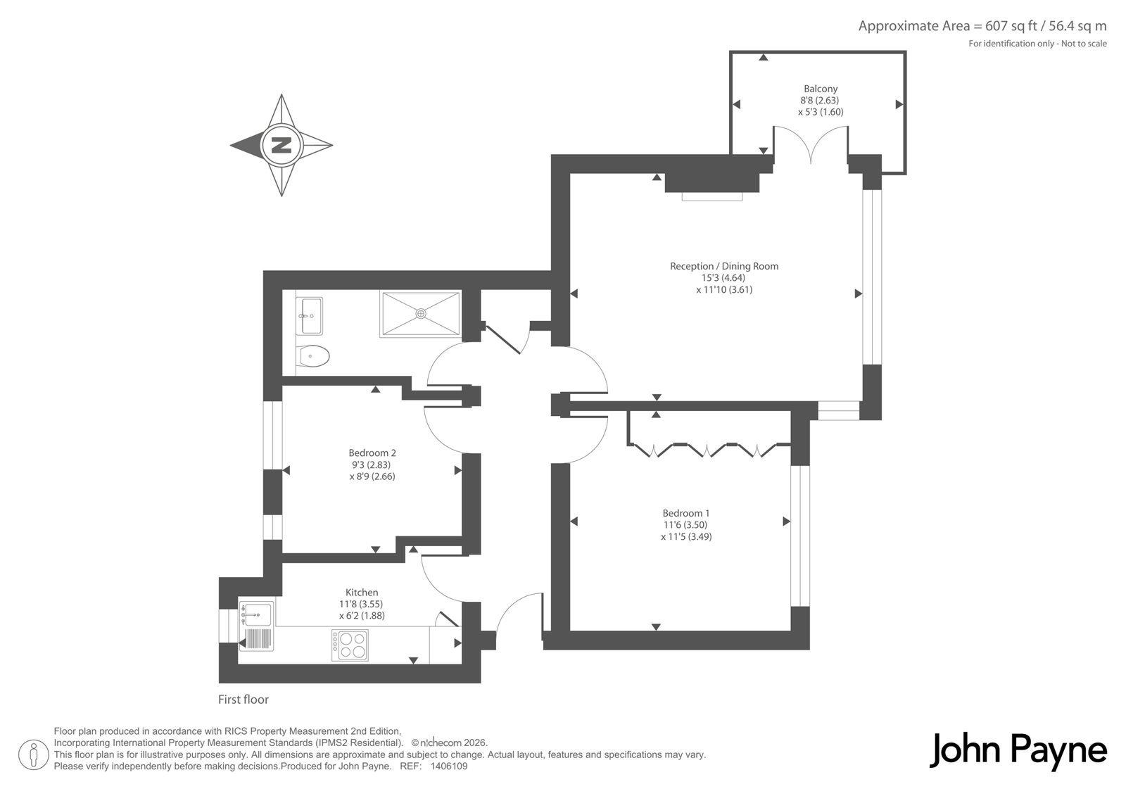 Flat 6, Tyler House,, Wat Tyler Road, London floorplan