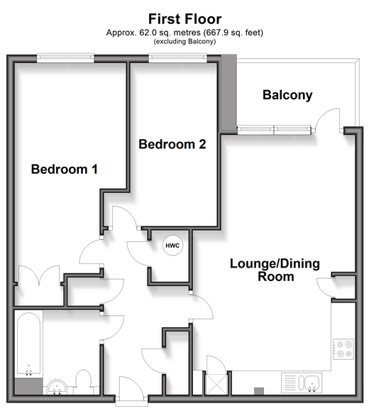 Russells Crescent, Horley floorplan