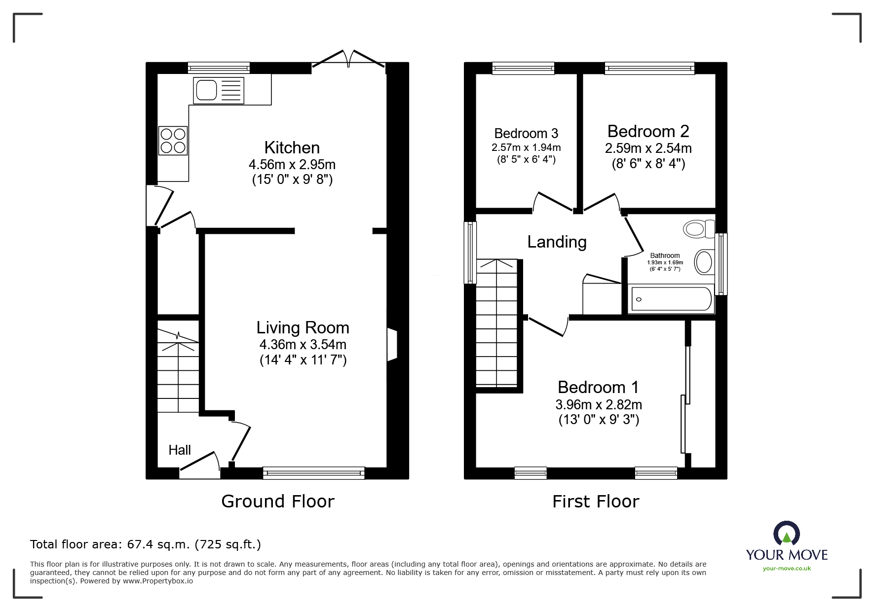 14, Paddock Close, South Yorkshire floorplan