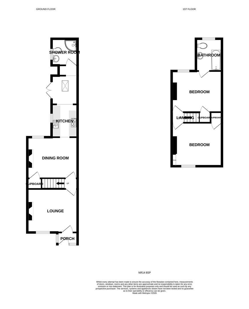 2, Vulcan Cottages, Norwich floorplan