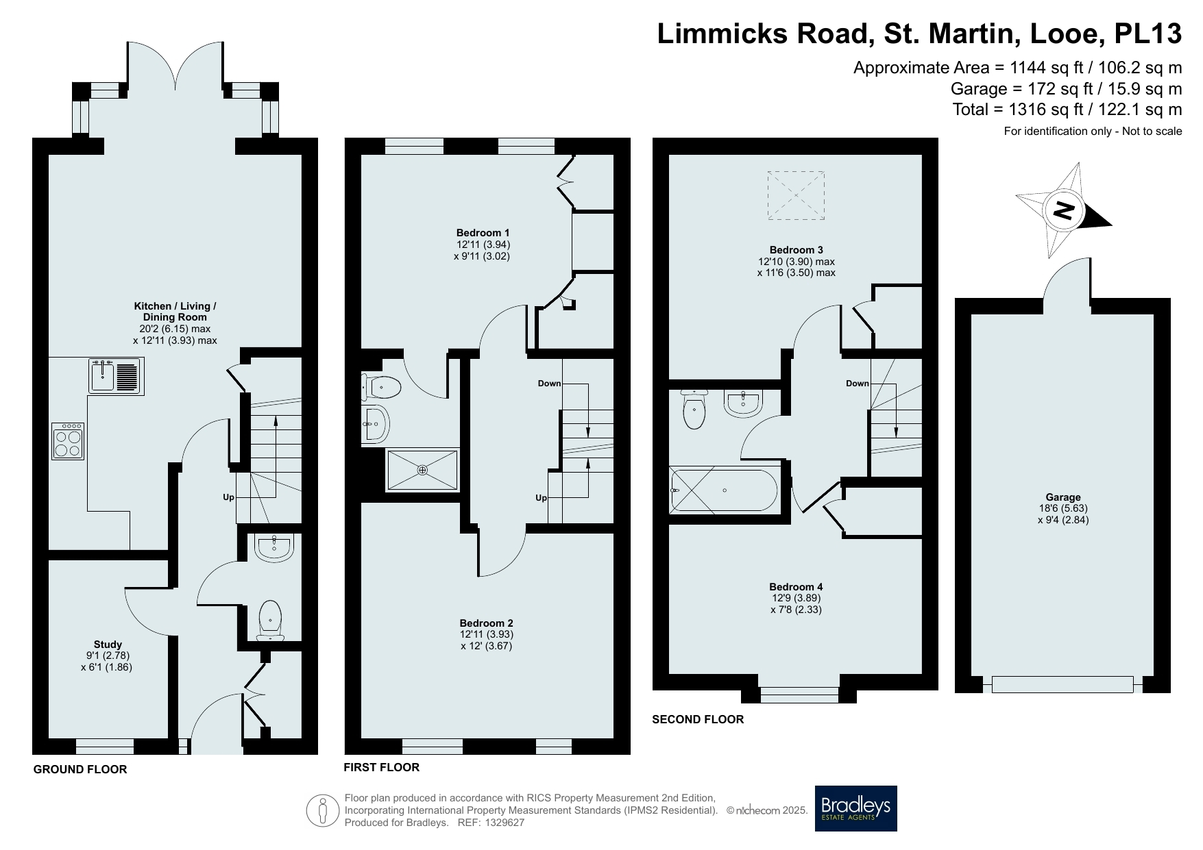 13, Limmicks Road, Looe floorplan