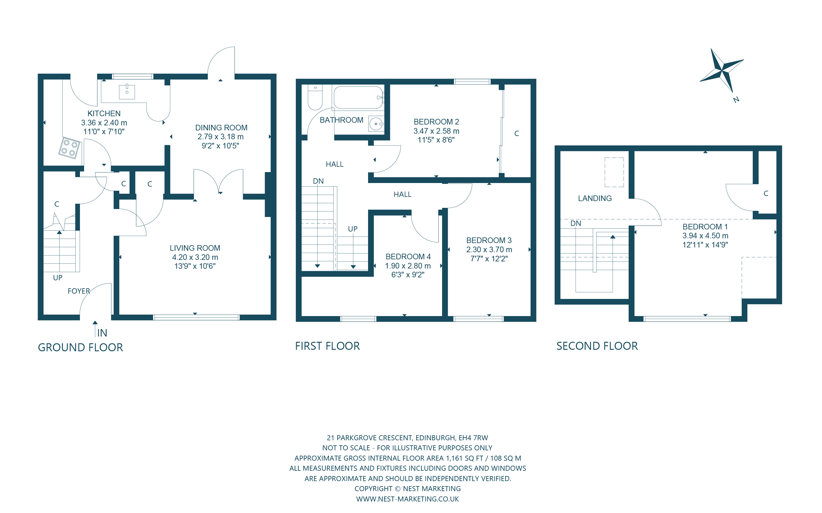21 Parkgrove Crescent, Clermiston, Edinburgh EH4, 4 bedroom terraced