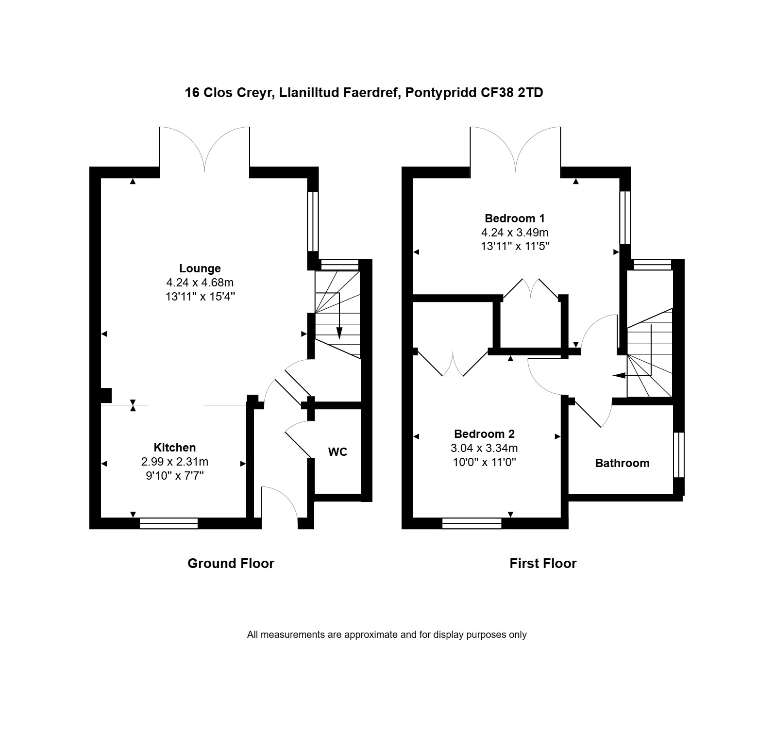 16a, Clos Creyr, Llantwit Fardre floorplan