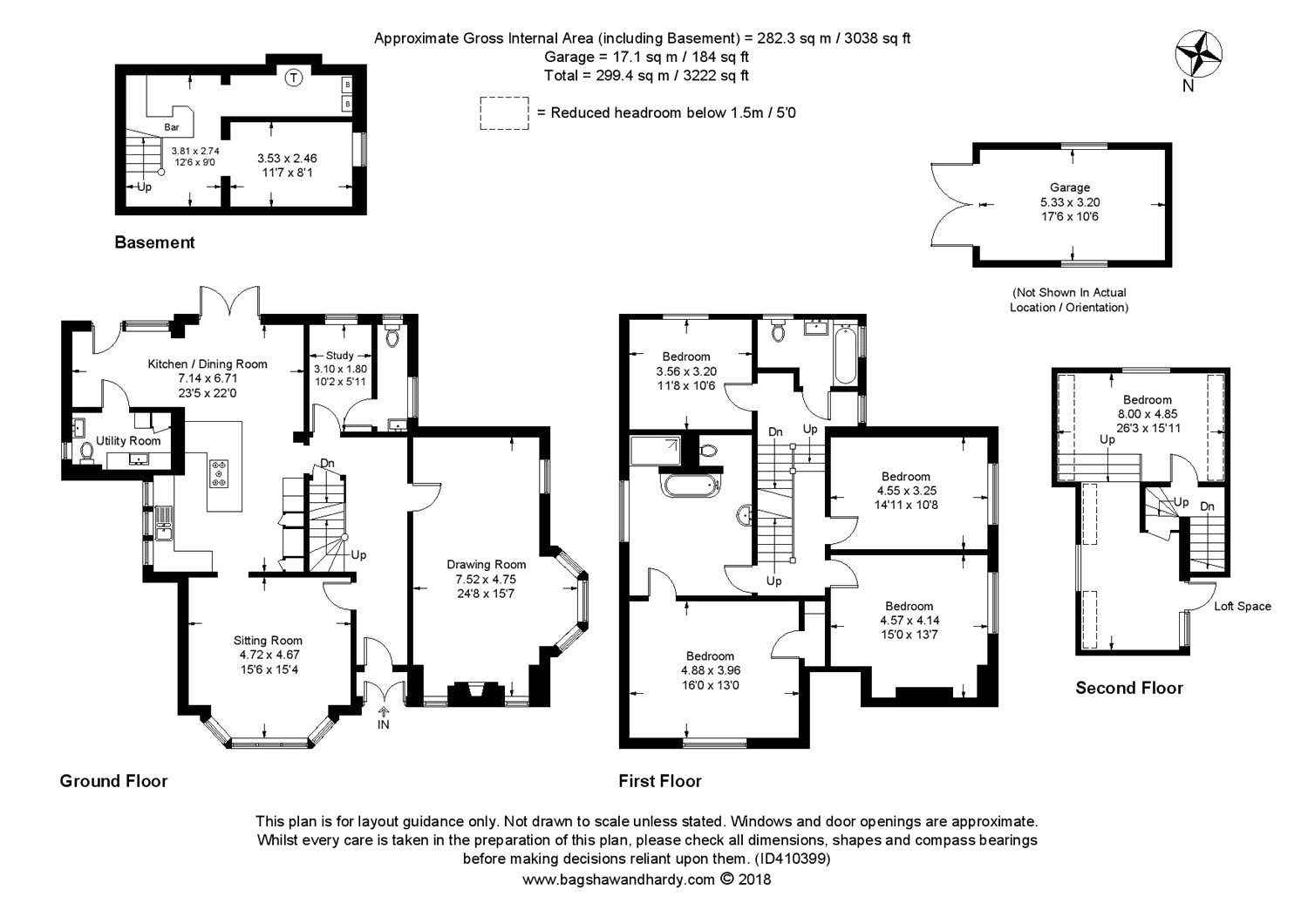 5 Bedrooms Detached house for sale in Bluehouse Lane, Oxted, Surrey RH8