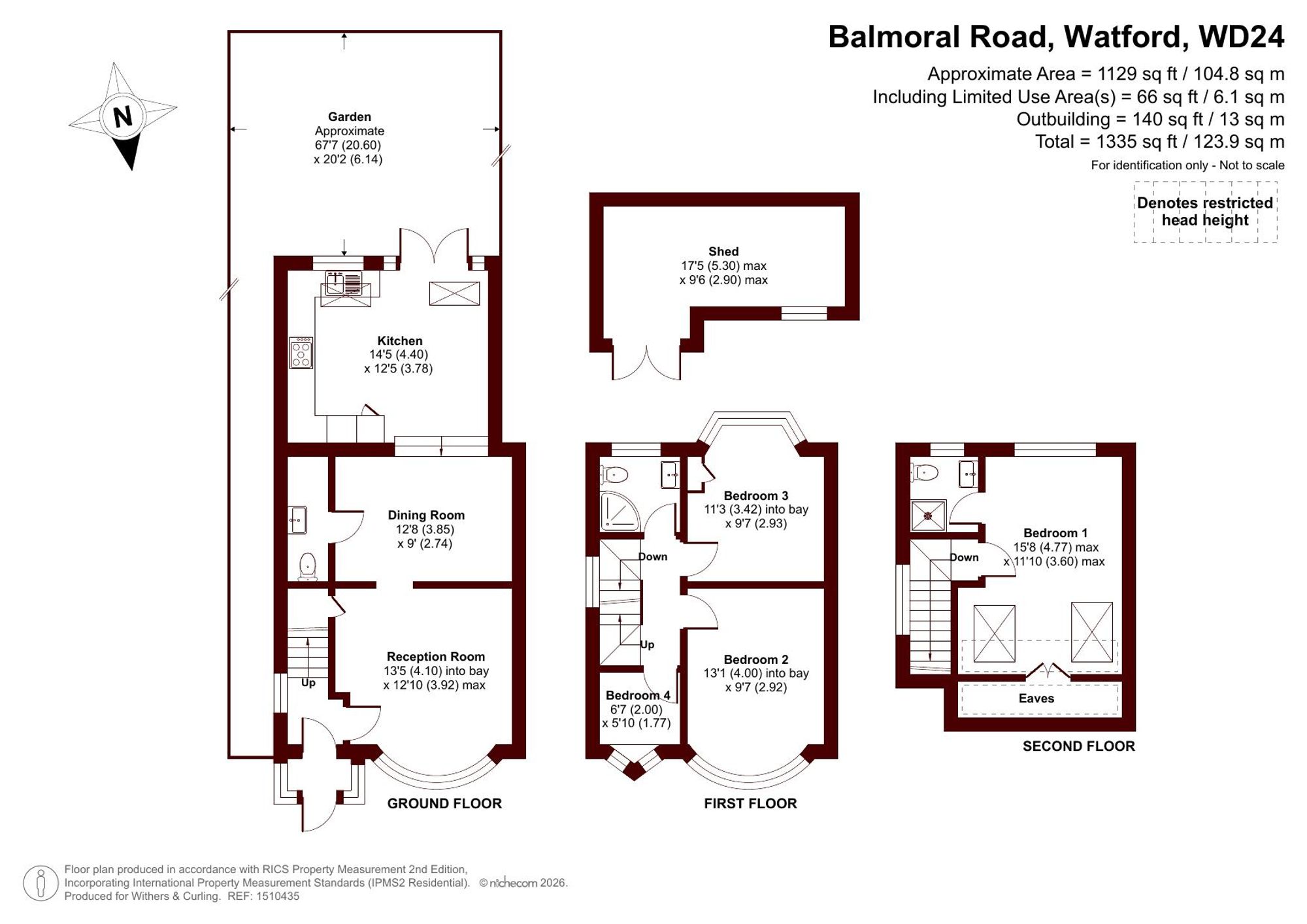 168 Balmoral Road, Watford floorplan