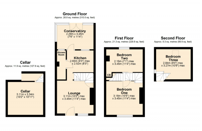 4, Gravel Walk,, Tewkesbury floorplan