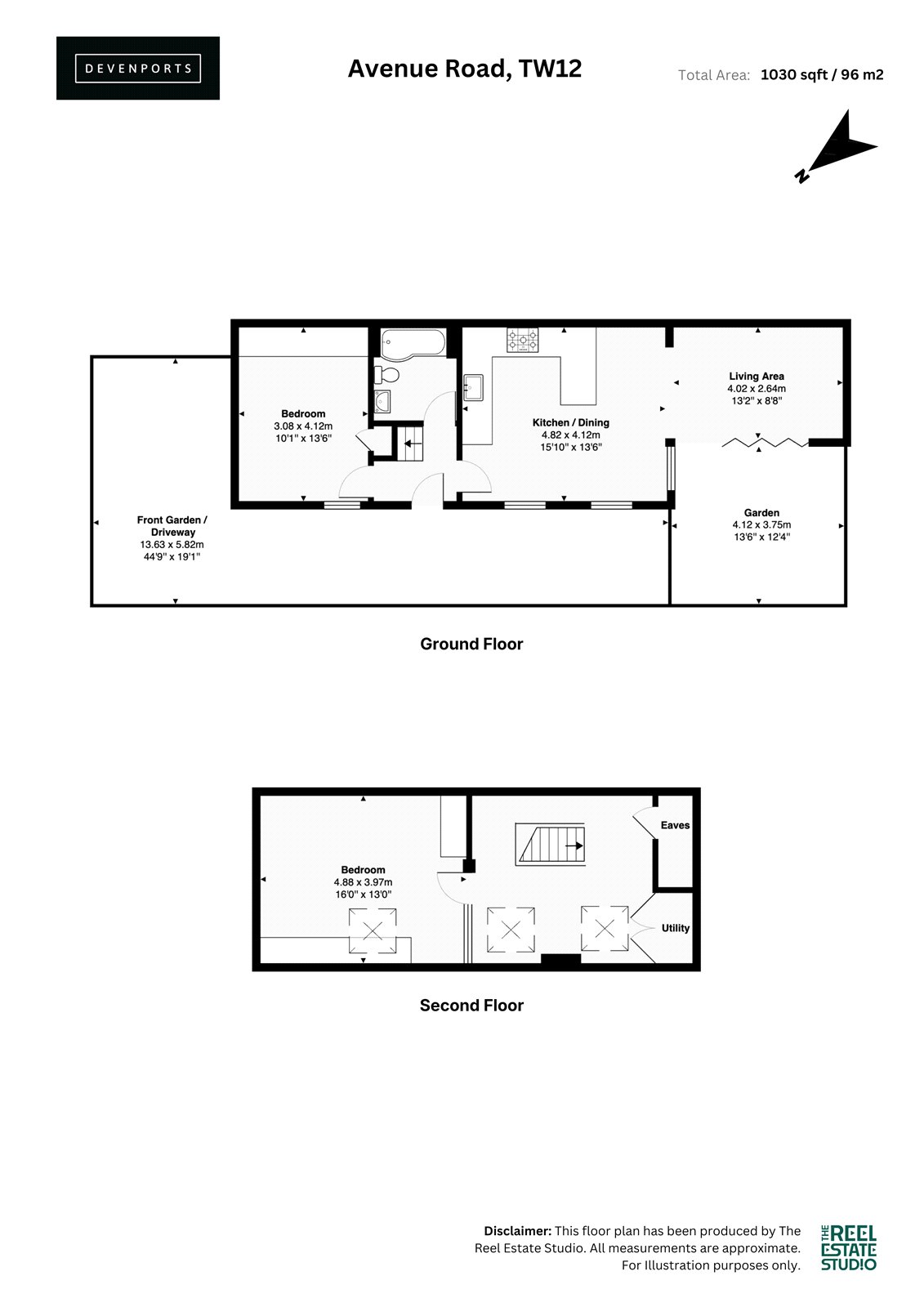 1a, Avenue Road, Hampton floorplan