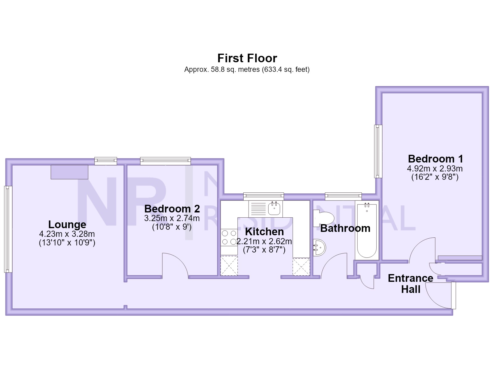 68 Grosvenor Court, London Road, Morden floorplan