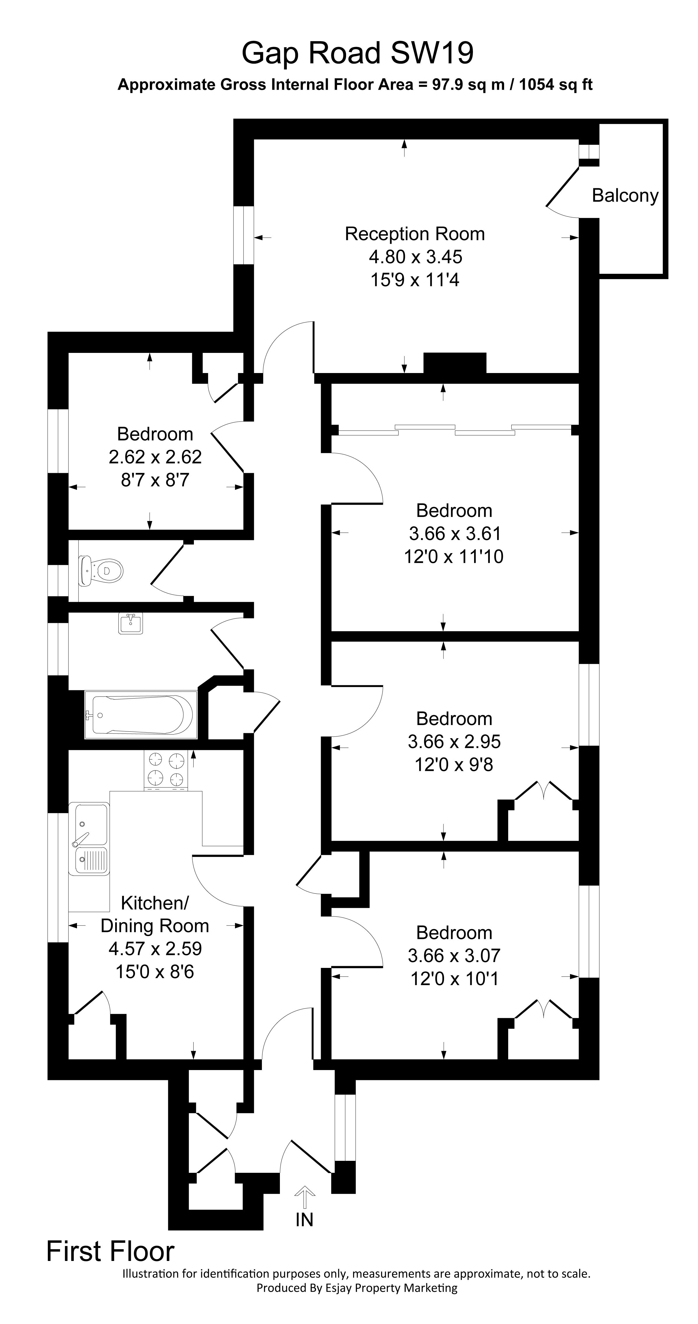 Flat 16,, Moffat Court, Wimbledon floorplan