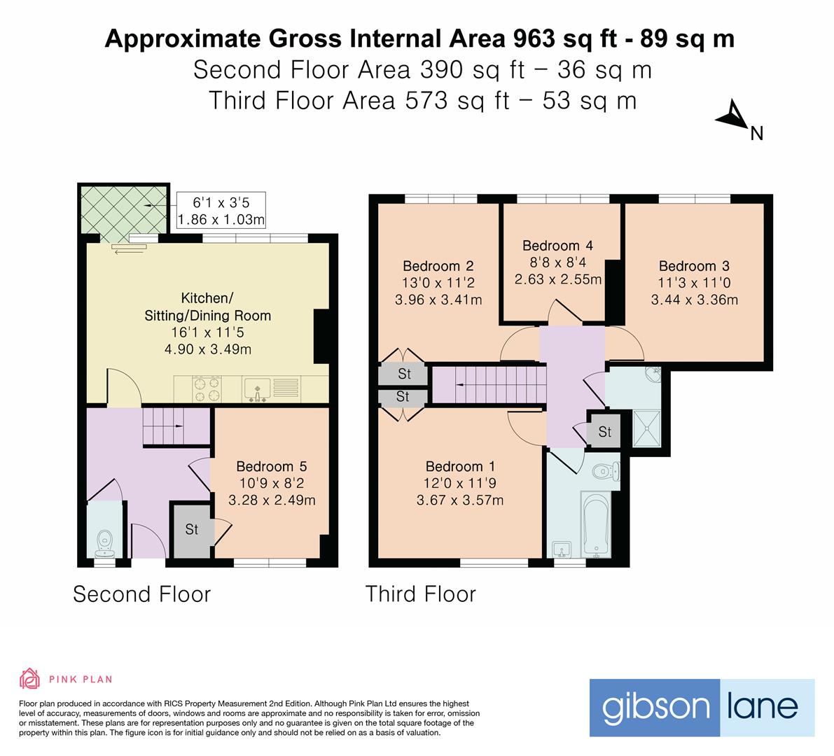 Flat 16 Ramsdean House, Petersfield Rise, Roehampton floorplan