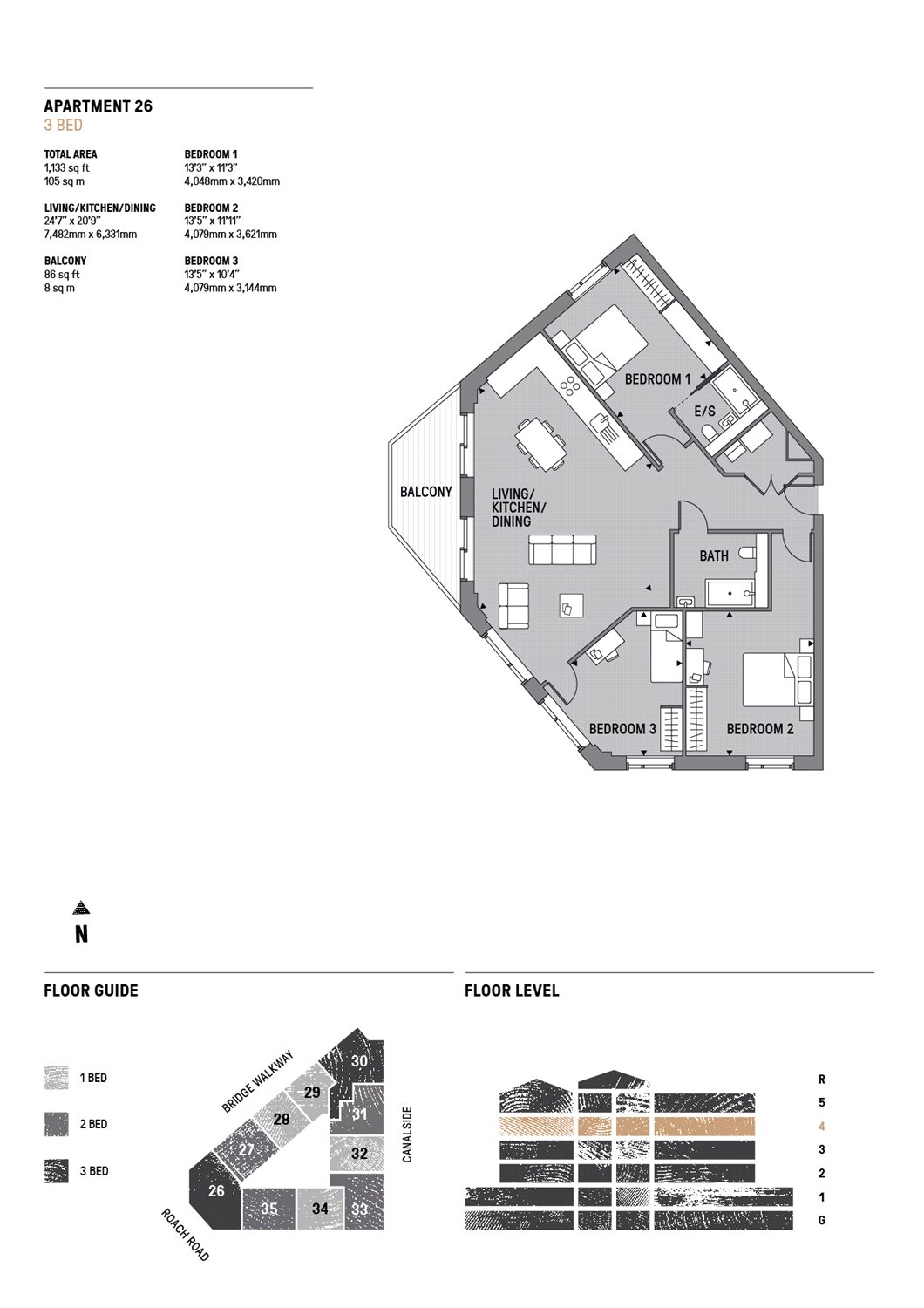 3 Bedrooms Flat for sale in Carpenters Wharf, Fisher Island, Hackney Wick E3