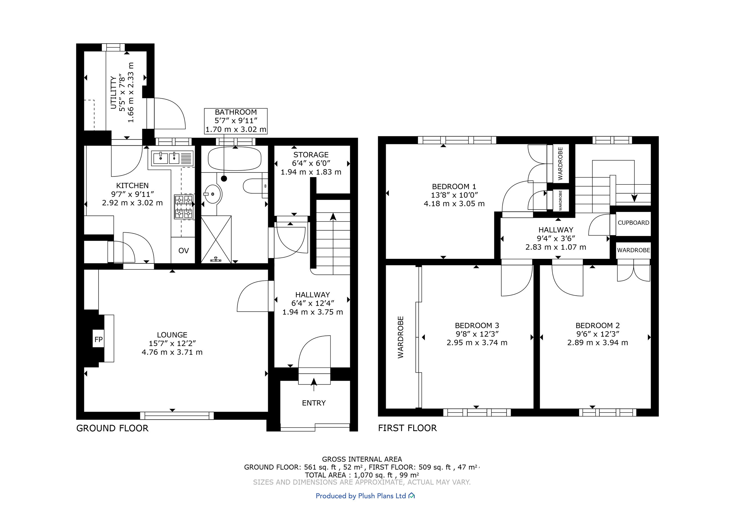 3 Robertson Crescent, Glasgow floorplan