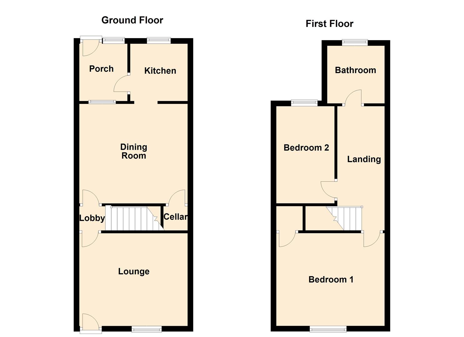 East View, Kippax, Leeds LS25, 2 bedroom terraced house for sale