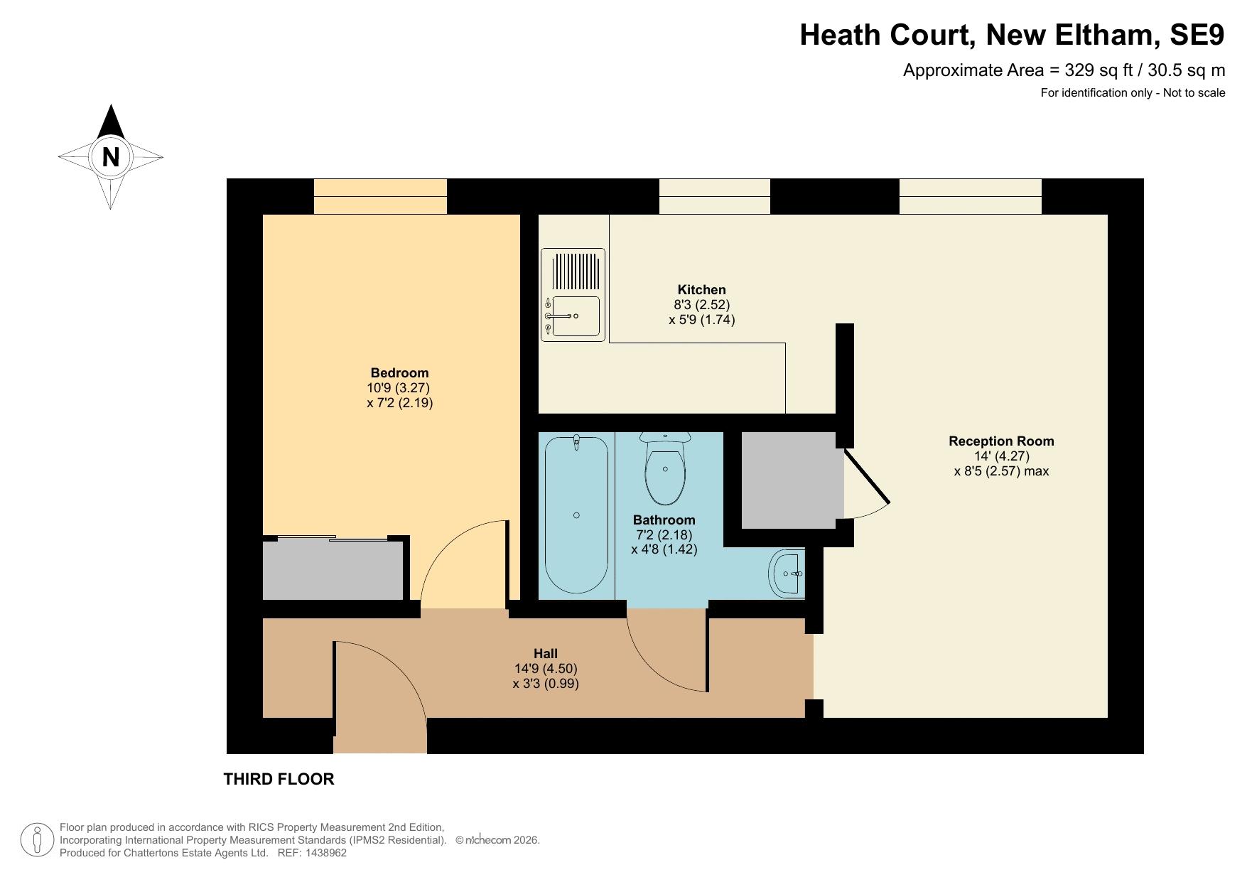9 Heath Court, Stanley Close, London floorplan