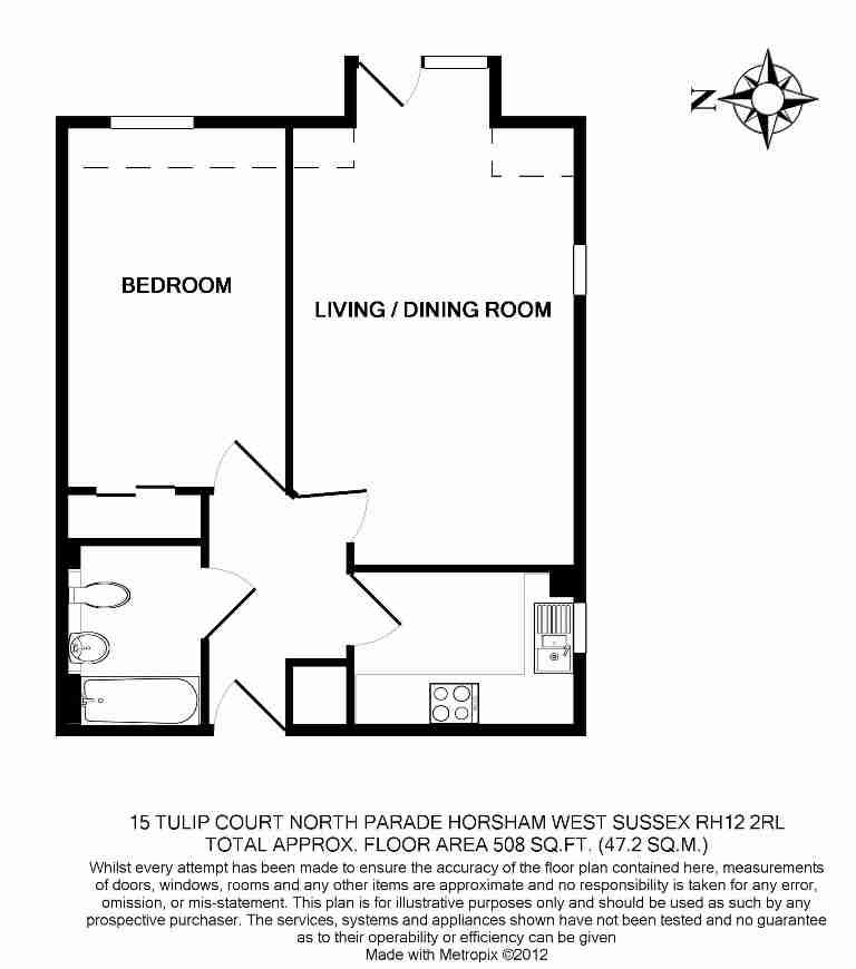 Free property report 15, Tulip Court, North Parade, Horsham, RH12 2RL