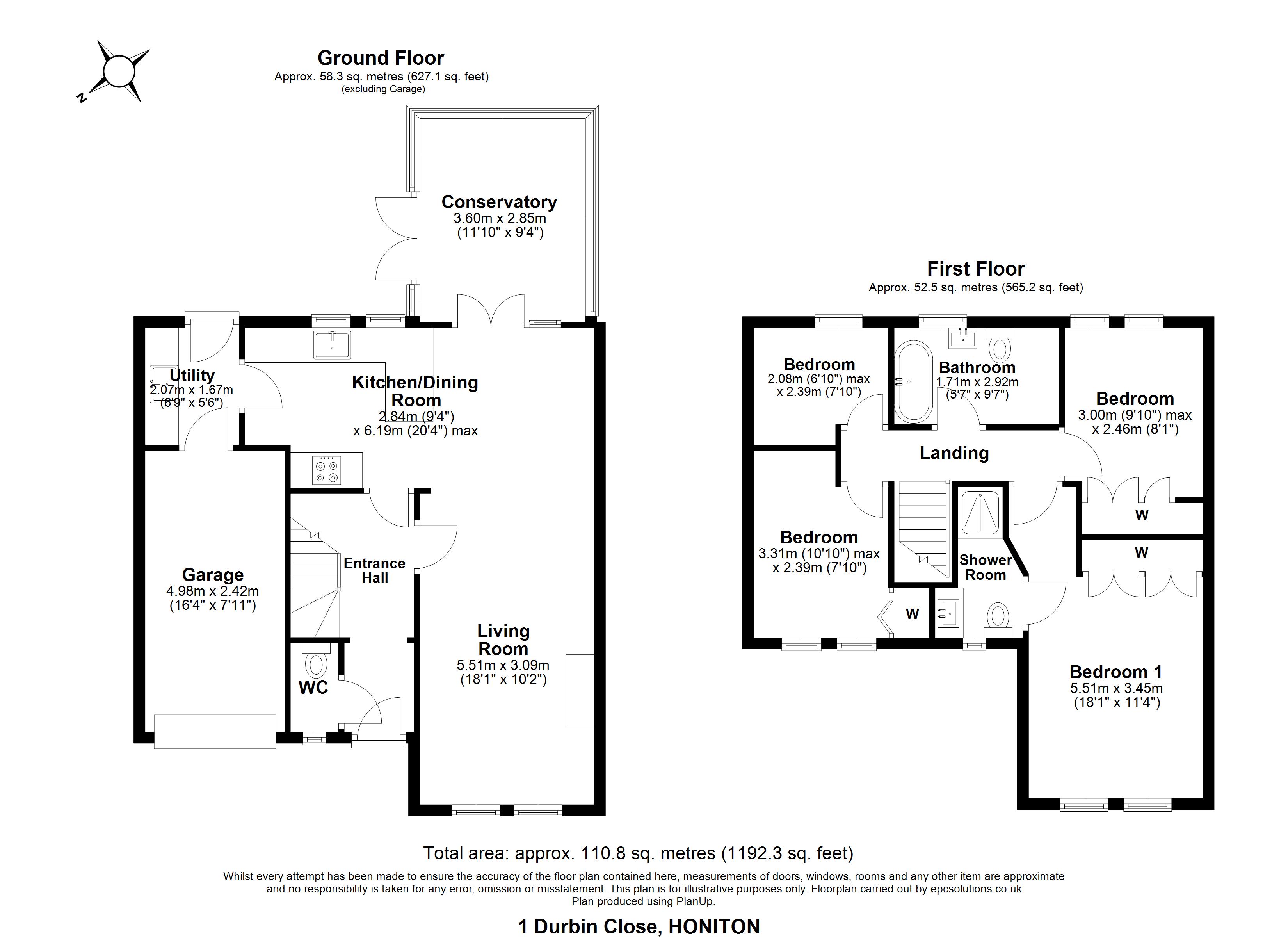 1, Durbin Close, Devon floorplan