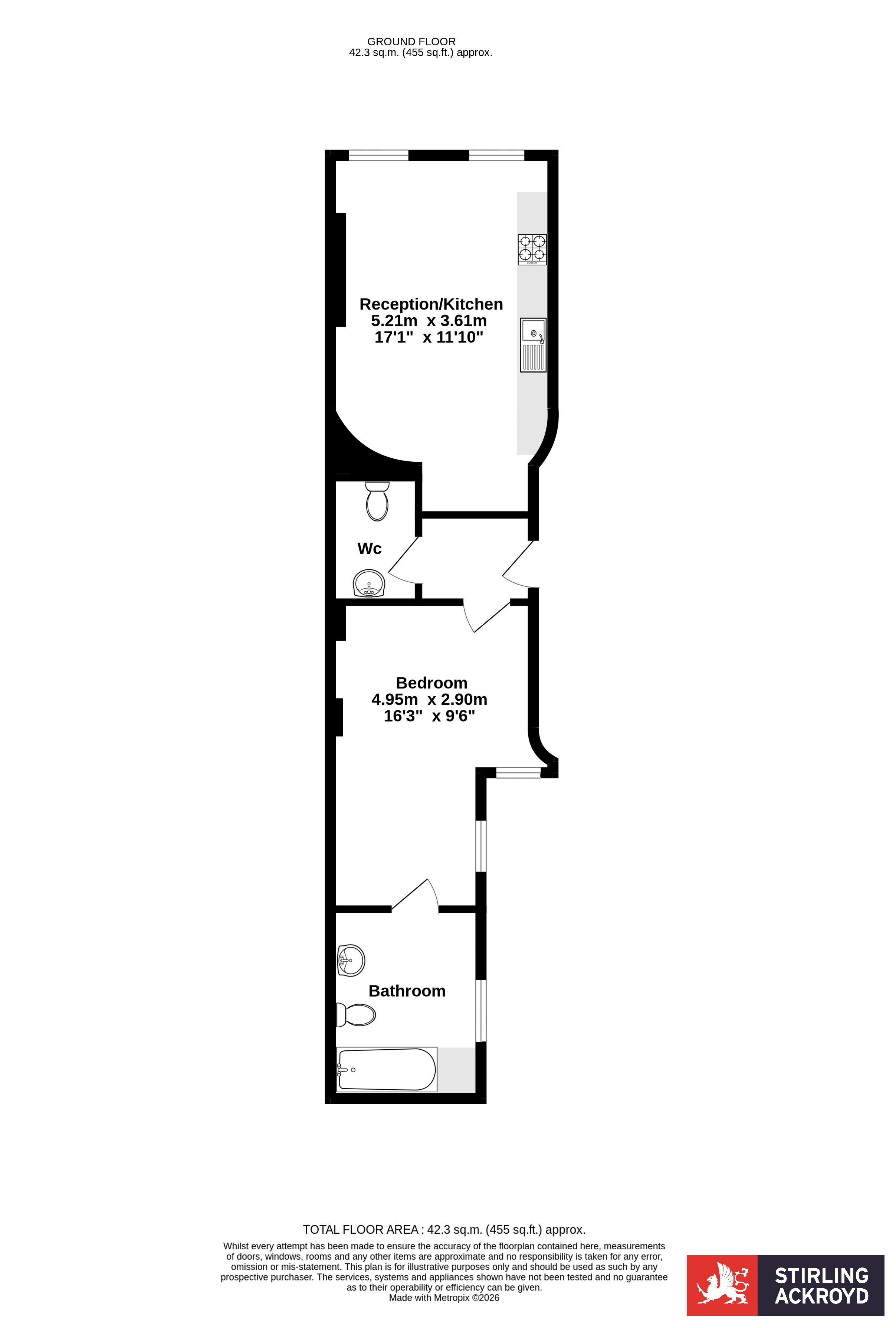 Flat 2, 82, Guilford Street, London floorplan
