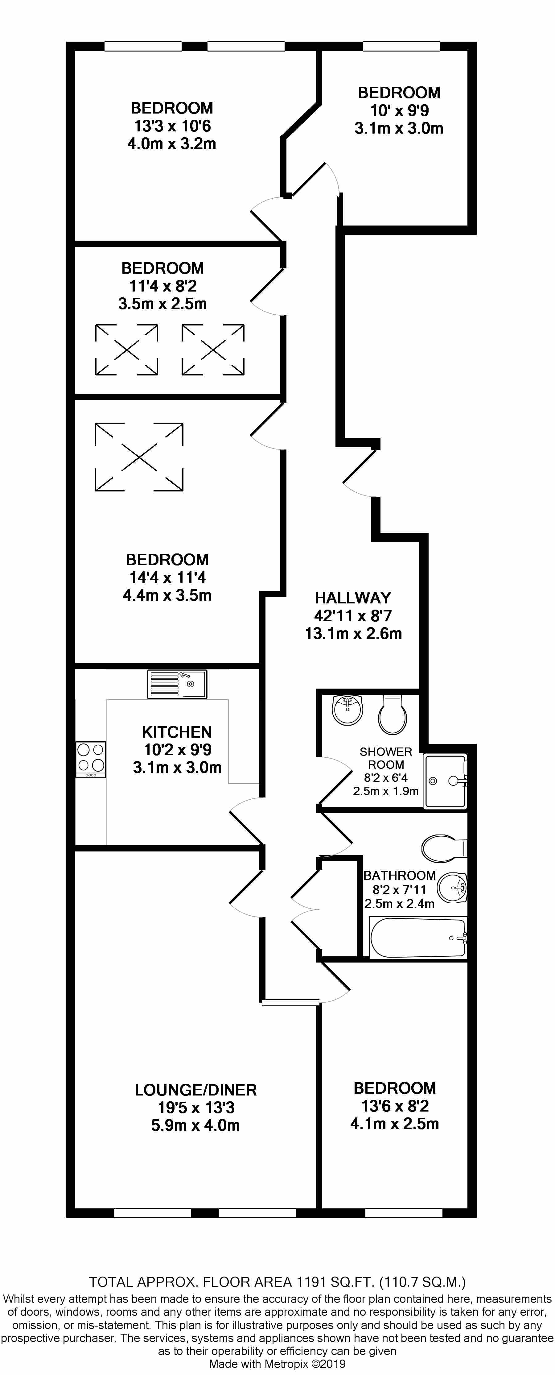 First Floor Flat (Flat 1) Room 3, 40, Park Street, Bristol floorplan