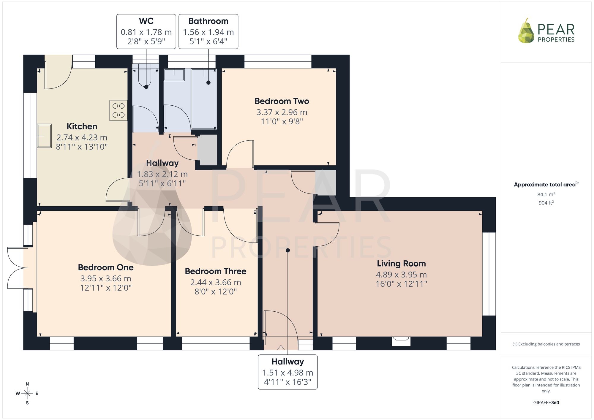 Flat 1, Enfield Court Gratwicke Road, Worthing floorplan