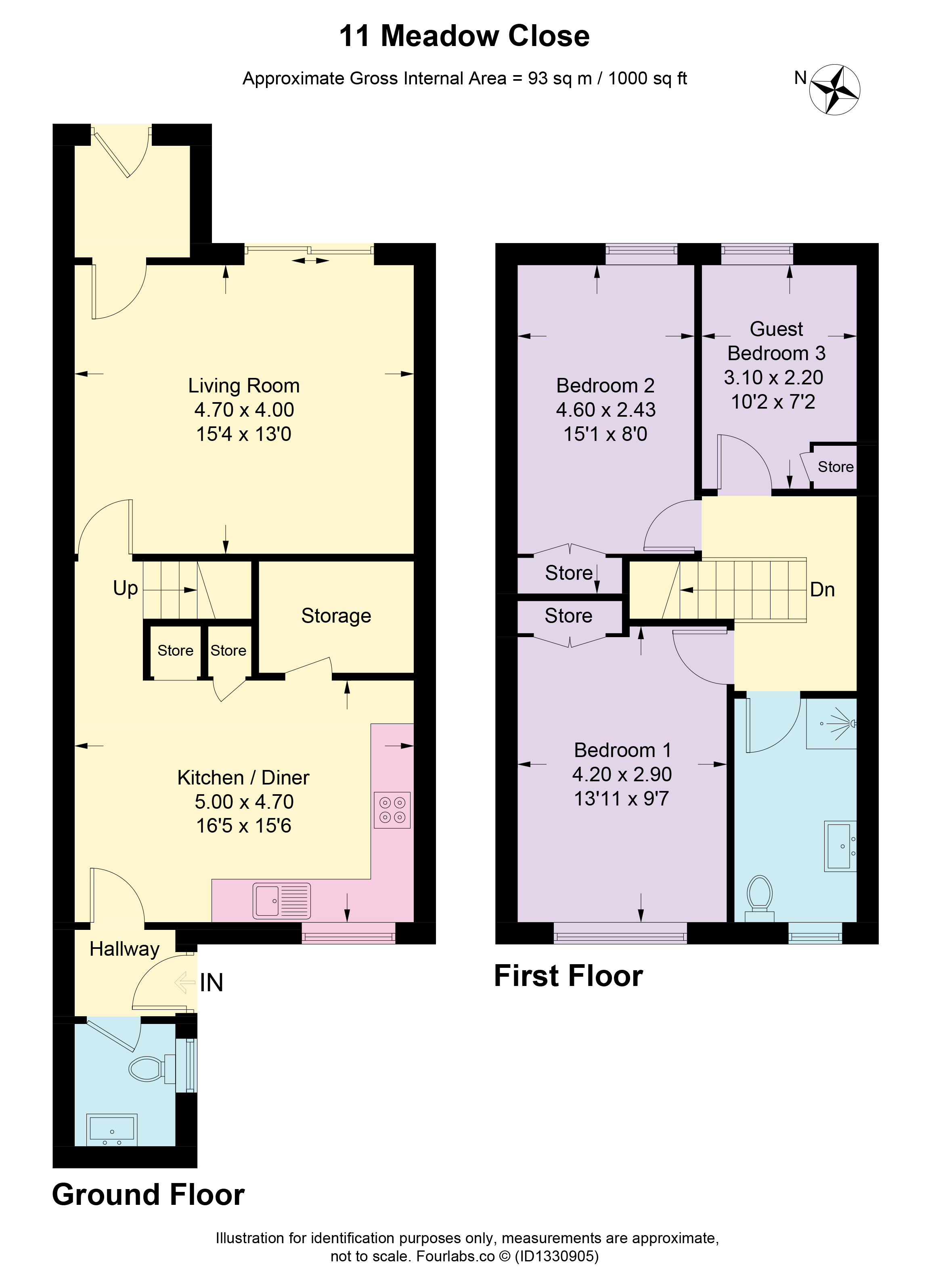 11, Meadow Close, Hertfordshire floorplan