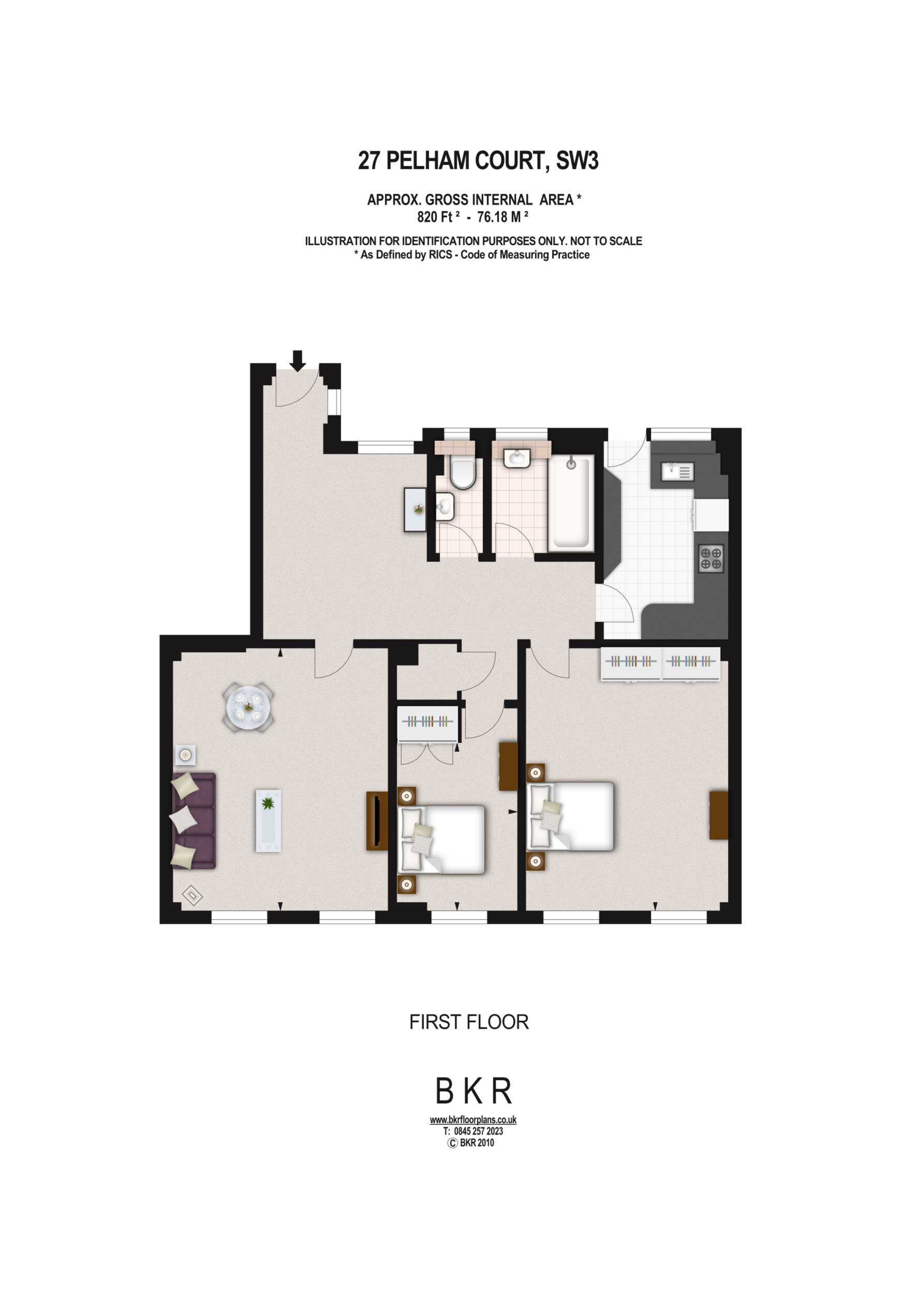 27, Pelham Court, London floorplan