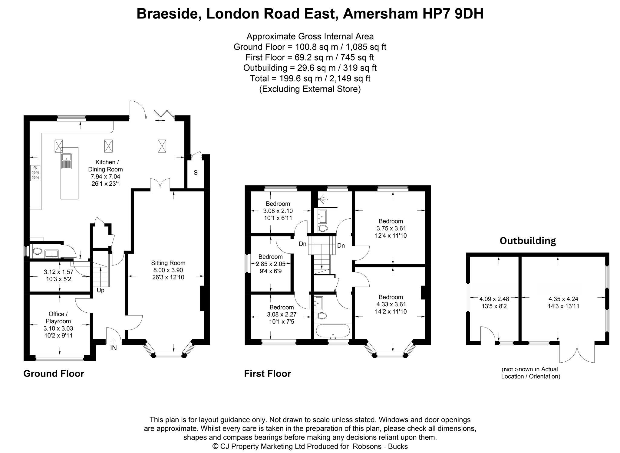 Braeside, London Road East, Amersham floorplan