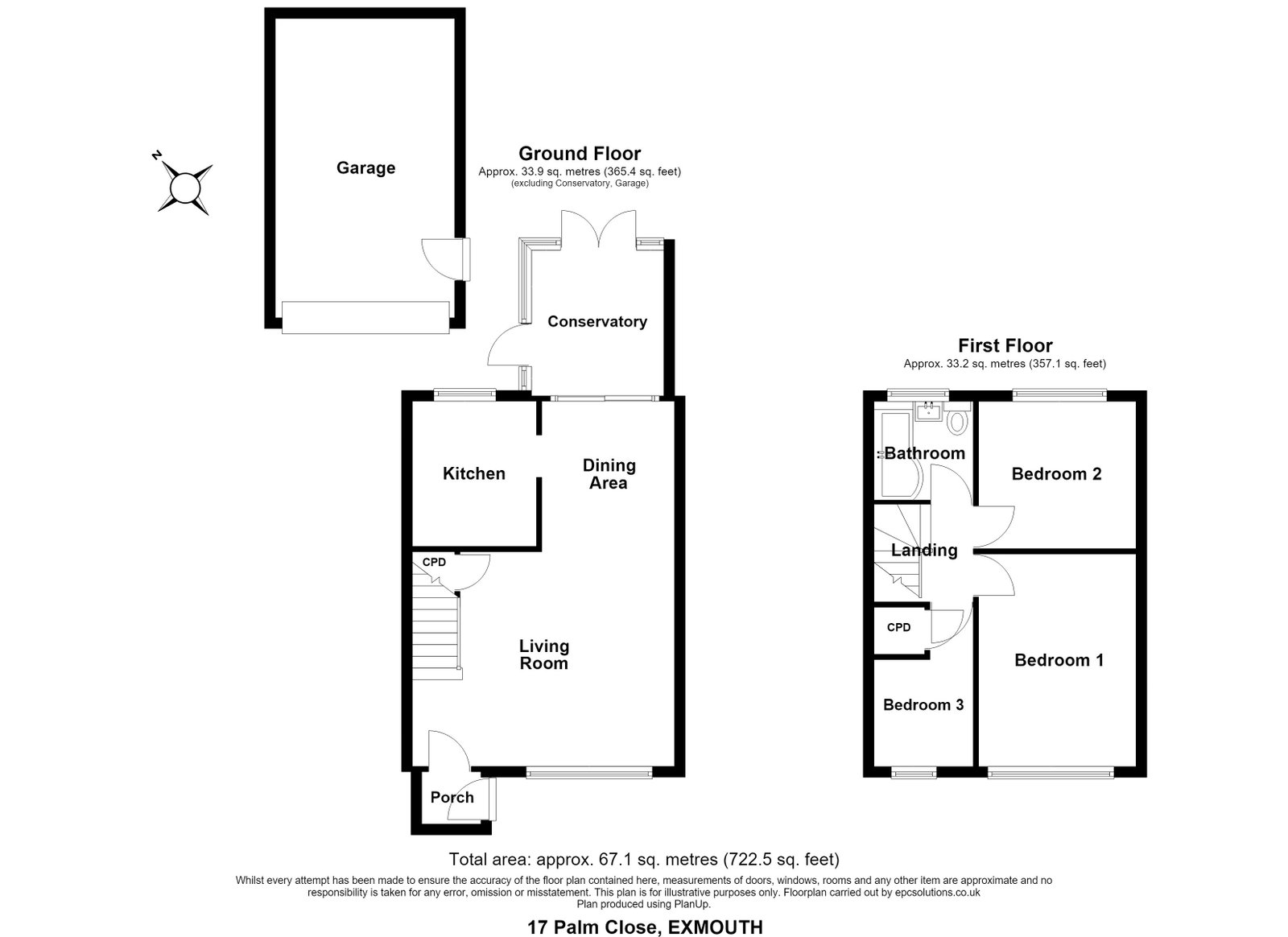 17, Palm Close, Exmouth floorplan