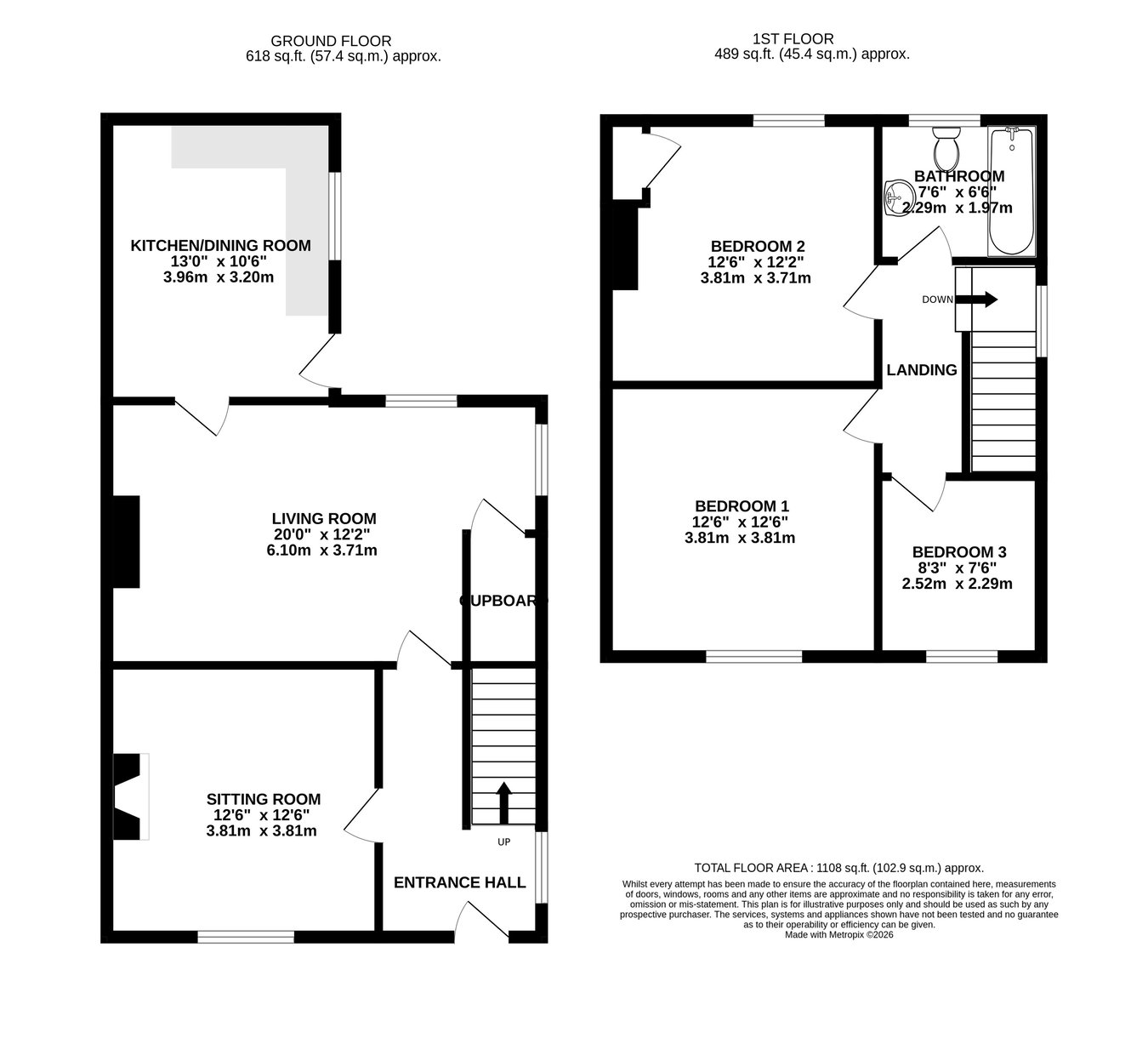 30, Merthyr Road, Abergavenny floorplan