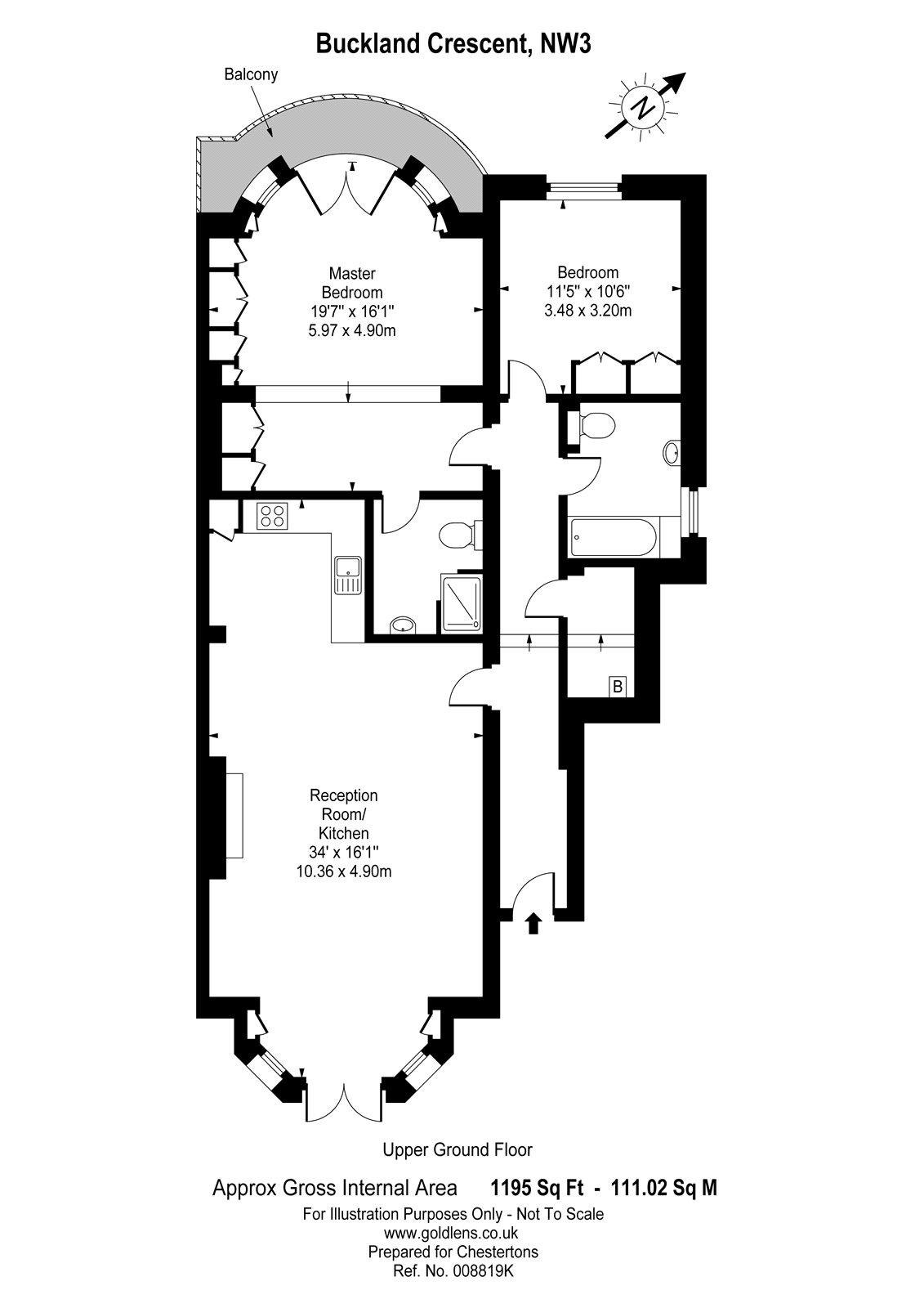 2 Bedrooms Flat to rent in Buckland Crescent, Belsize Park, London NW3