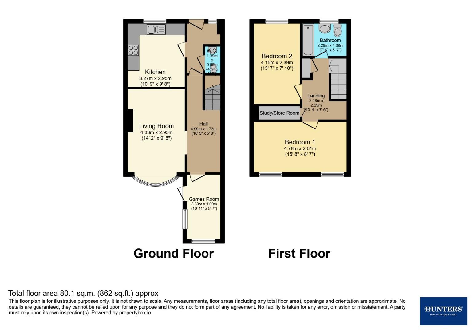 80, Green Lane, Rugeley floorplan