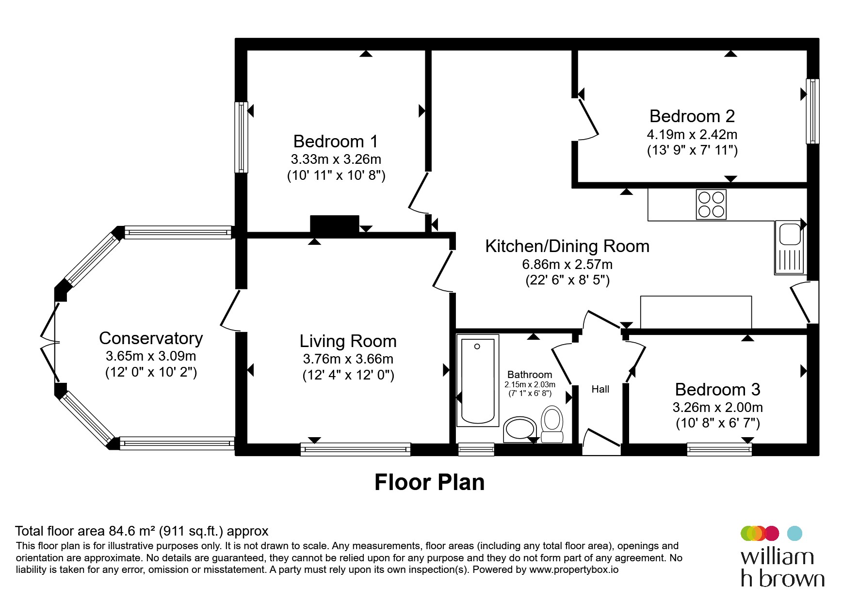 1, The Bungalows, Goole floorplan