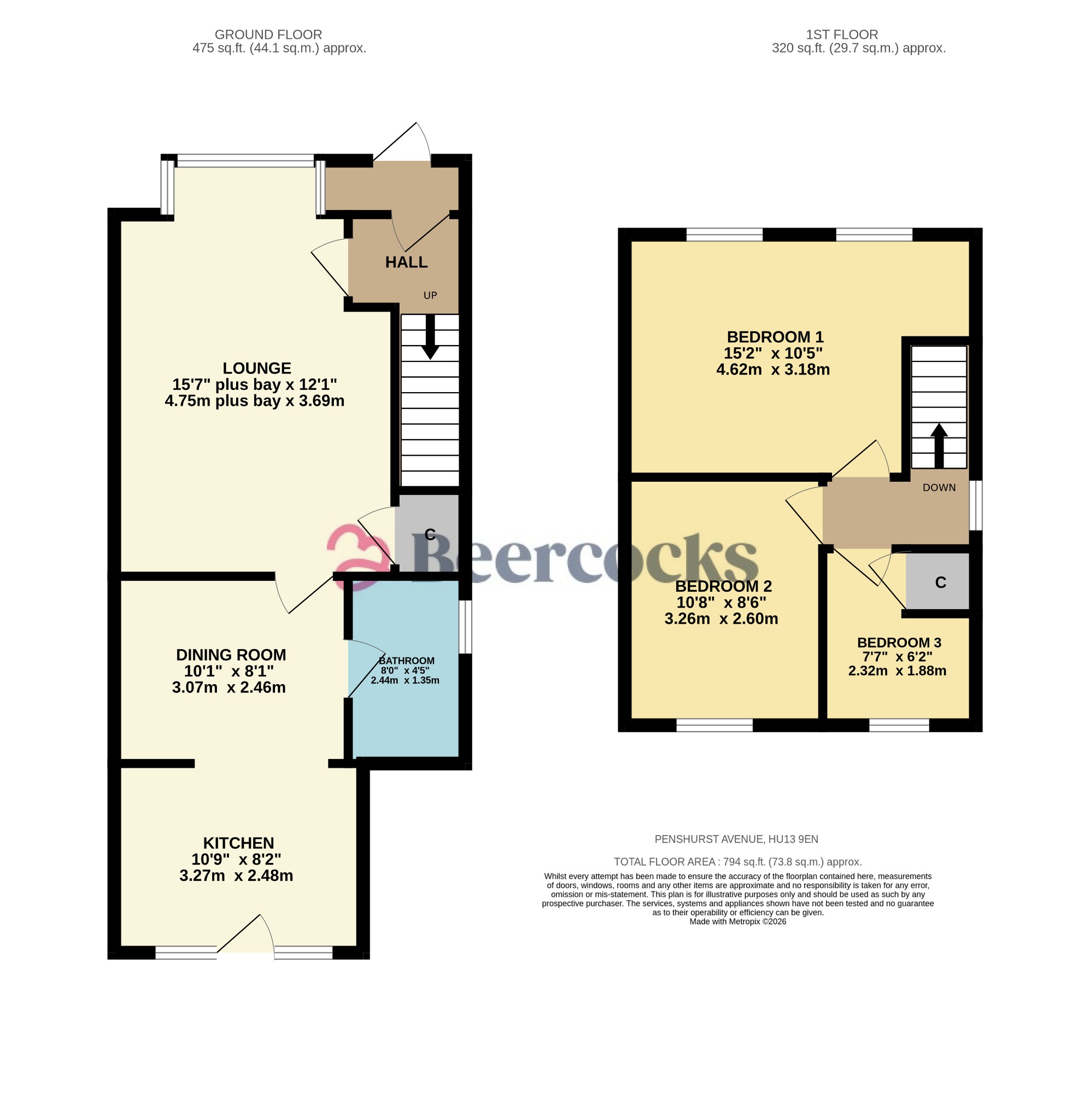 92, Penshurst Avenue, Hessle,  HU13 9EN floorplan