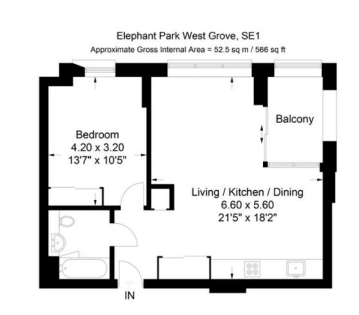 1 Bedrooms Flat to rent in 3 Walworth Square, Elephant Park, Elephant And Castle SE17