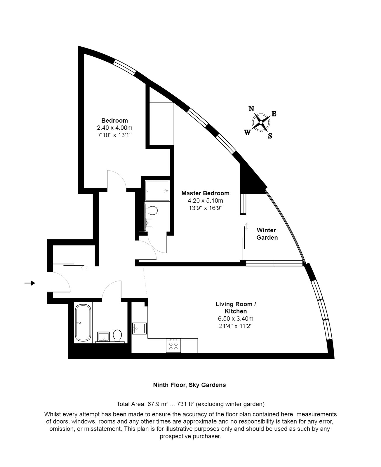 2 Bedrooms Flat to rent in Sky Gardens, Vauxhall, London, 2Fz SW8