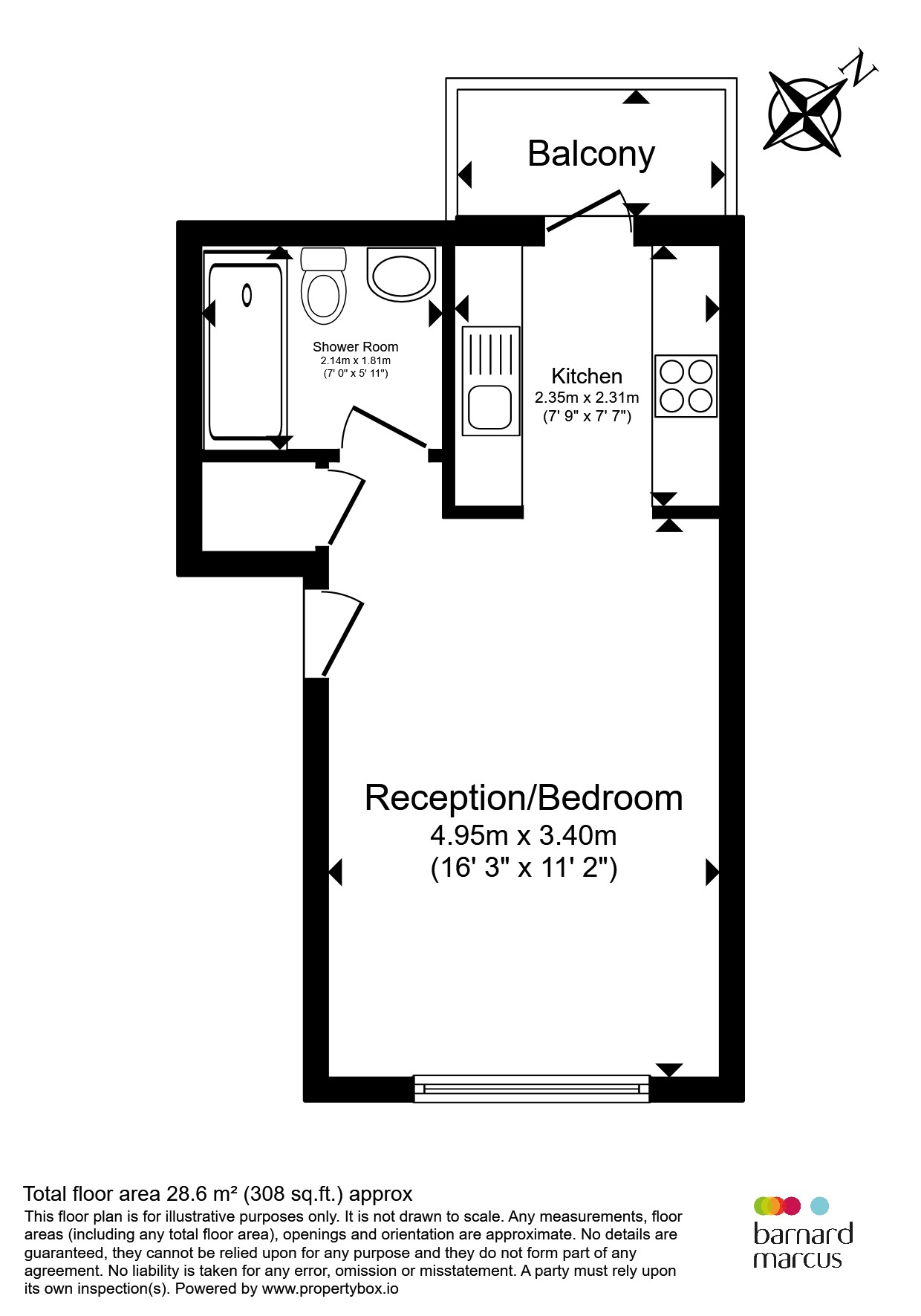 Flat 9, Hanover House, 62, Station Road, Barnet floorplan