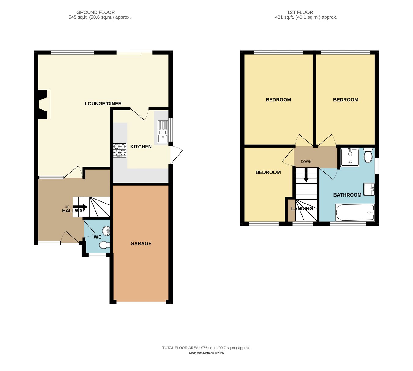 39, The Paddocks, Rayleigh floorplan
