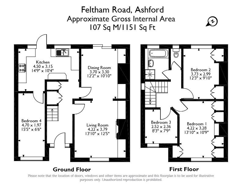 214 Feltham Road, Feltham Road, Ashford floorplan