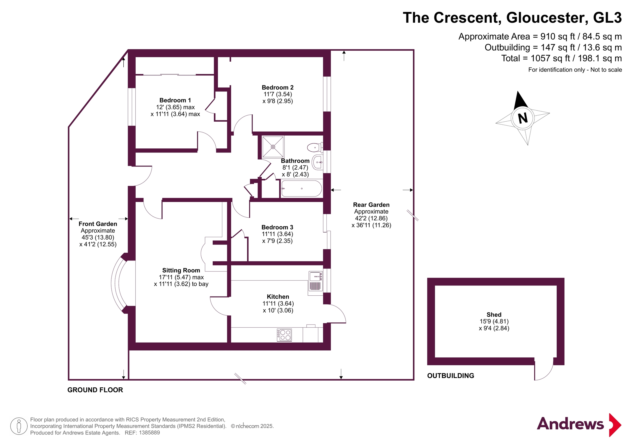 4, The Crescent, Gloucester floorplan