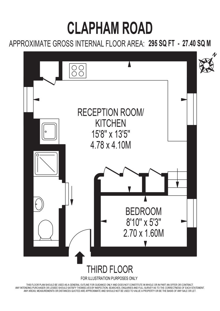 Flat 8, 90, Clapham Road, London floorplan