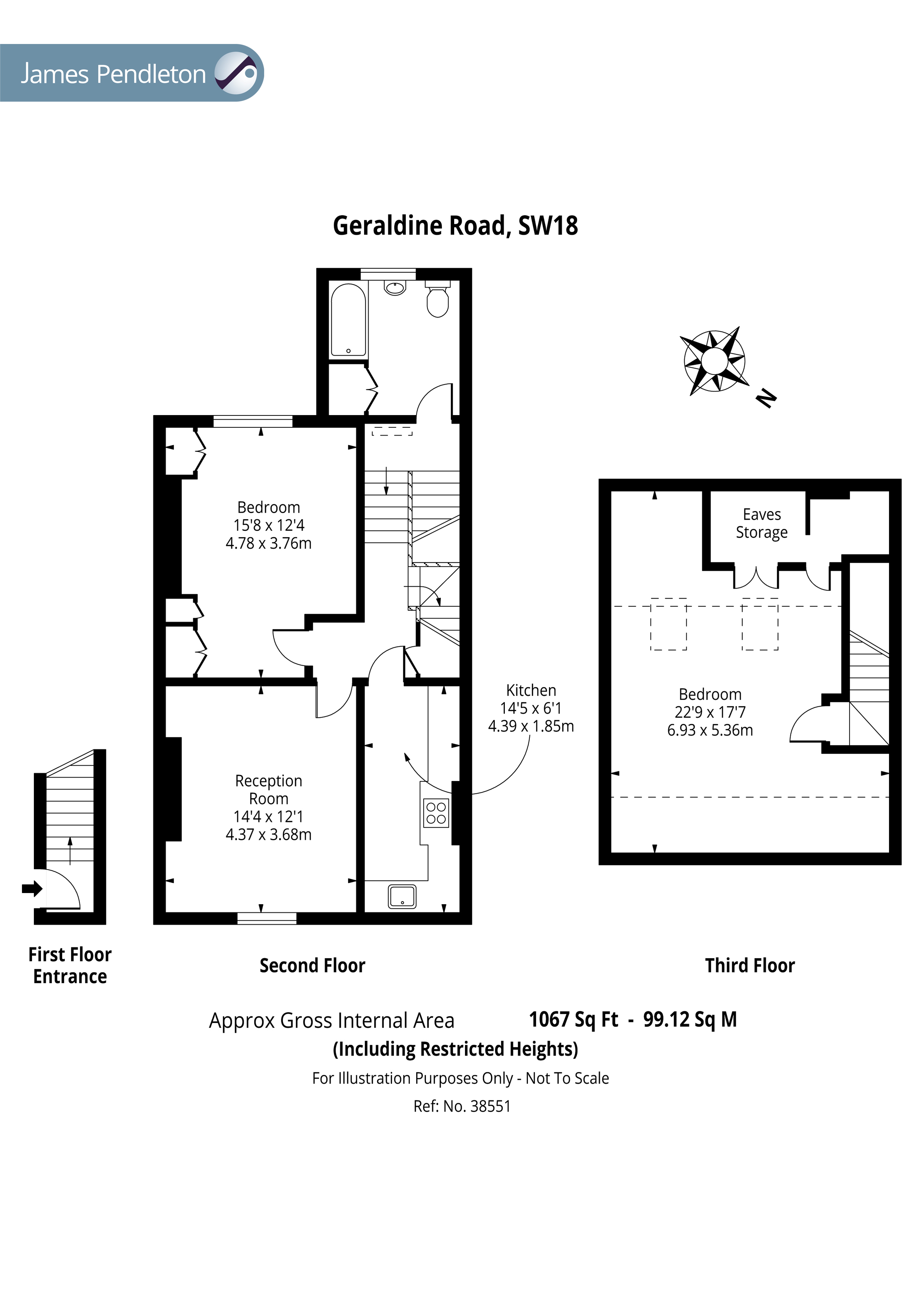 2 Bedrooms Flat for sale in Geraldine Road, Wandsworth, London SW18