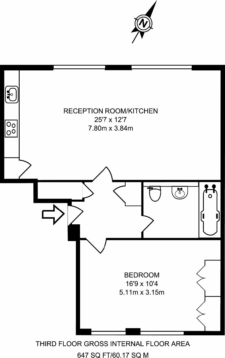 1 Bedrooms Flat to rent in Latitude House, Primrose Hill, Camden Town Borders NW1