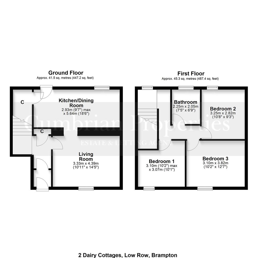 2 Dairy Cottages, Low Row, Brampton floorplan