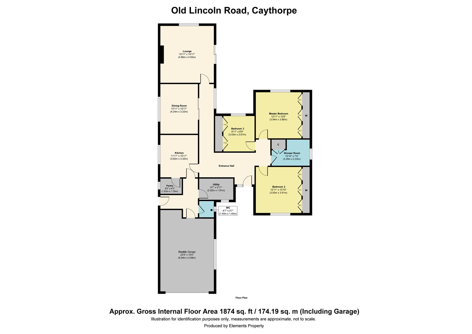 Lindum, 12, Old Lincoln Road, Grantham floorplan
