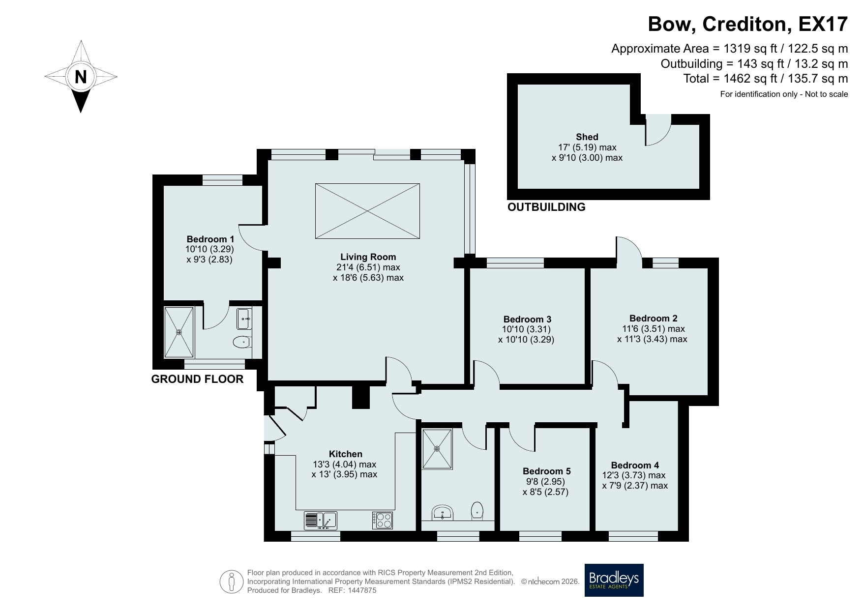 7 Collatons Walk, Bow Crediton Devon, Crediton floorplan